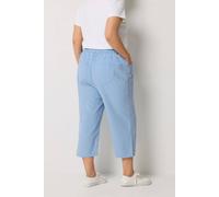 Yours Women's Cool Cotton Cropped Trousers in Light Blue | Size: 20 Yours Light Blue 20