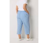 Yours Women's Cool Cotton Cropped Trousers in Light Blue | Size: 22-24 Yours Light Blue 22-24