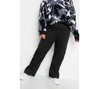 Yours Women's Cord Cargo Trousers in Black | Size: 14 Yours Black 14