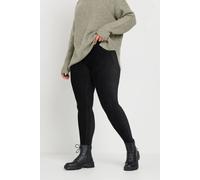 Yours Women's Cord Leggings in Black | Size: 30/32