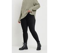 Yours Women's Cord Leggings in Black | Size: 30/32