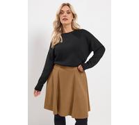 Yours Women's Corduroy Skirt in Tan | Size: 26/28