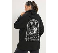 Yours Women's 'Cosmic Balance' Celestial Hoodie in Black | Size: 14/16