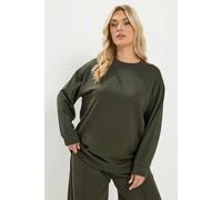 Yours Women's Crew Neck Sweatshirt in Bottle Green | Size: 22/24