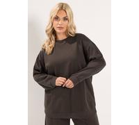 Yours Women's Crew Neck Sweatshirt in Chocolate | Size: 34/36