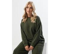 Yours Women's Crew Neck Sweatshirt in Dark Green | Size: 16 Yours Dark Green 16