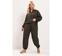 Yours Women's Crinkle Balloon Trousers in Brown | Size: 20 Yours Brown 20