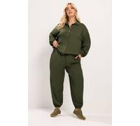 Yours Women's Crinkle Balloon Trousers in Olive | Size: 18
