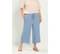 Yours Women's Crinkle Culottes Trouser in Baby Blue | Size: 16