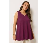 Yours Curve Crinkle V-Neck Cami Vest Top - Women's - Plus Size Curve