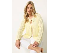 Yours Curve Yellow Crochet Cardigan - Women's - Plus Size Curve