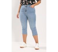 Yours Women's Cropped Ava Jeans in Light Blue | Size: 30-32 Yours Light Blue 30-32