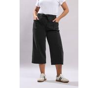 Yours Curve Washed Cropped Denim Trousers - Women's - Plus Size Curve Black