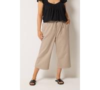 Yours Women's Cropped Denim Trousers in Natural | Size: 30/32