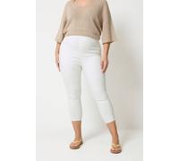 Yours Women's Cropped Jeggings in White | Size: 26 Yours White 26