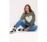 Yours Women's Daisy Print Studded Sweatshirt in Green | Size: 18 Yours Green 18