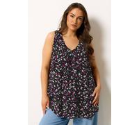 Yours Curve Daisy Print Vest Top - Women's - Plus Size Curve