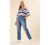 Yours Women's Denim Barrel Jeans in Mid Blue | Size: 20
