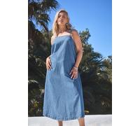 Yours Curve Denim Maxi Dress - Women's - Plus Size Curve
