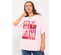 Yours Women's Dessert Relaxed Graphic T-Shirt in Pink | Size: 34-36 Yours Pink 34-36