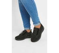 Diamante Embellished Drawcord Trainers Yours Black 6EEE