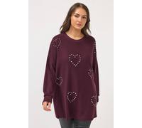 Yours Women's Diamante Soft Touch Jumper in Burgundy | Size: 26-28 Yours Burgundy 26-28