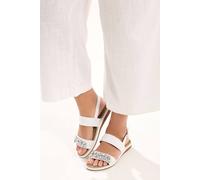 Yours - Diamante Stone Embellished Sandals In Extra Wide Eee Fit - Women's