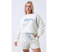 Yours Women's Ditsy Floral Jogger Shorts in White | Size: 18 Yours White 18