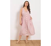 Yours Women's Ditsy Floral Sundress in Light Pink | Size: 26/28