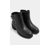 Yours - Double Buckle Faux Leather Chelsea Boots In Wide E Fit - Women's