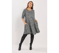 Yours Women's Drape Pocket Dress in Grey | Size: 18 Yours Grey 18