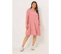Yours Women's Drape Pocket Dress in Pink | Size: 20 Yours Pink 20