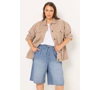 Yours Curve Light Drawstring Shorts - Women's - Plus Size Curve Blue