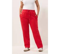 Yours Curve Drawstring Joggers - Women's - Plus Size Curve Red