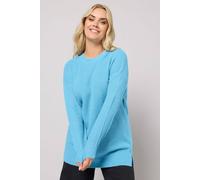 Yours Curve Drop Shoulder Jumper - Women's - Plus Size Curve Light Blue