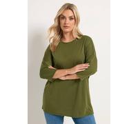 Yours Curve Green Drop Shoulder Tunic Top - Women's - Plus Size Curve