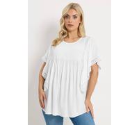 Yours Women's Embroidered Woven Blouse in White | Size: 20