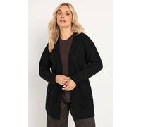 Yours Women's Essential Knitted Cardigan Sweater in Black | Size: 22/24