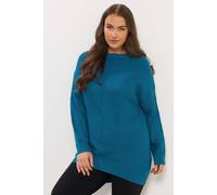 Yours Women's Essential Knitted Jumper in Blue | Size: 14-16 Yours Blue 14-16