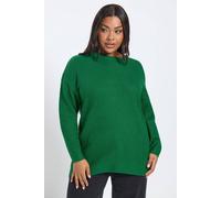 Yours Curve Essential Knitted Jumper - Women's - Plus Size Curve Bright Green