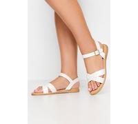 Yours - Cross Strap Sandals In Extra Wide Eee Fit - Women's