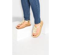 Yours - Diamante Butterfly Sandals In Extra Wide Eee Fit - Women's