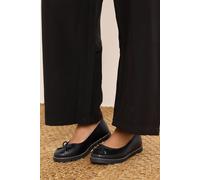 Yours Women's Extra Wide Fit Woven Ballet Pumps in Black | Size: 9EEE Yours Black 9EEE