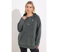 Yours Women's Eyelet Detail Hoodie in Grey | Size: 26-28 Yours Grey 26-28