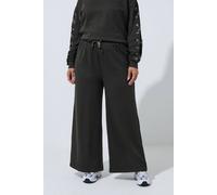 Yours Women's Eyelet Satin Tie Joggers in Black | Size: 26-28 Yours Black 26-28