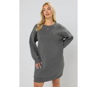 Eyelet Sweatshirt Dress Yours Grey 18