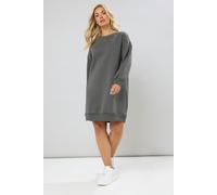 Yours Women's Eyelet Sweatshirt Dress in Grey | Size: 20 Yours Grey 20