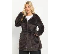 Yours Women's Faux Fur Fleece in Chocolate | Size: 20