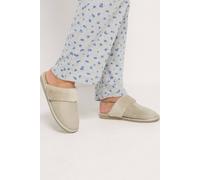 Yours Women's Faux Fur Mule Slippers in Taupe | Size: 5/6