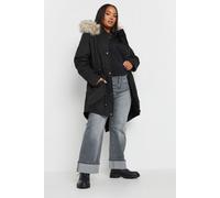 Yours Curve Faux Fur Trim Parka Coat - Women's - Plus Size Curve